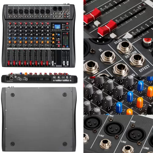 Depusheng DX8 Professional 8 Channel Mixer Sound Board Console |  Depushengmixer.com